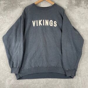 Vintage Minnesota Vikings Sweatshirt Mens XL Blue Spell Out Crewneck 90s Y2K NFL